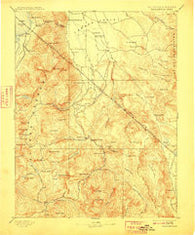 Markleeville California Historical topographic map, 1:125000 scale, 30 X 30 Minute, Year 1893