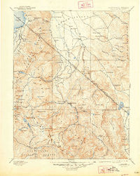 Markleeville California Historical topographic map, 1:125000 scale, 30 X 30 Minute, Year 1893