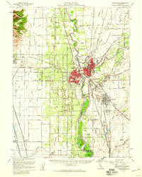 Marysville California Historical topographic map, 1:62500 scale, 15 X 15 Minute, Year 1952