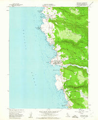 Mendocino California Historical topographic map, 1:24000 scale, 7.5 X 7.5 Minute, Year 1960