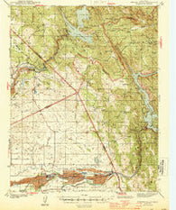 Merced Falls California Historical topographic map, 1:62500 scale, 15 X 15 Minute, Year 1944