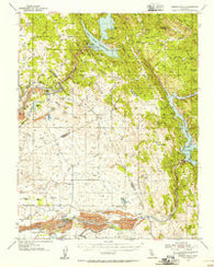 Merced Falls California Historical topographic map, 1:62500 scale, 15 X 15 Minute, Year 1954