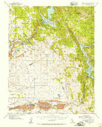 Merced Falls California Historical topographic map, 1:62500 scale, 15 X 15 Minute, Year 1954