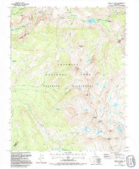 Merced Peak California Historical topographic map, 1:24000 scale, 7.5 X 7.5 Minute, Year 1992