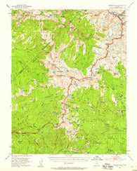 Merced Peak California Historical topographic map, 1:62500 scale, 15 X 15 Minute, Year 1953