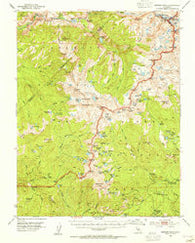 Merced Peak California Historical topographic map, 1:62500 scale, 15 X 15 Minute, Year 1953