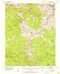Merced Peak California Historical topographic map, 1:62500 scale, 15 X 15 Minute, Year 1953