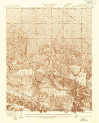 Mescal Creek California Historical topographic map, 1:24000 scale, 7.5 X 7.5 Minute, Year 1934
