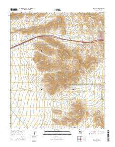 Mescal Range California Current topographic map, 1:24000 scale, 7.5 X 7.5 Minute, Year 2015
