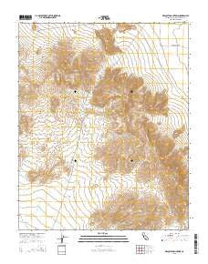 Mesquite Mountains California Current topographic map, 1:24000 scale, 7.5 X 7.5 Minute, Year 2015