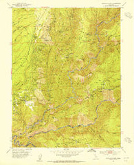Michigan Bluff California Historical topographic map, 1:24000 scale, 7.5 X 7.5 Minute, Year 1952