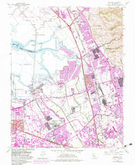 Milpitas California Historical topographic map, 1:24000 scale, 7.5 X 7.5 Minute, Year 1961