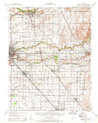 Modesto East California Historical topographic map, 1:62500 scale, 15 X 15 Minute, Year 1939