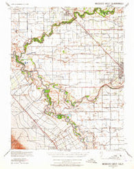 Modesto West California Historical topographic map, 1:62500 scale, 15 X 15 Minute, Year 1941