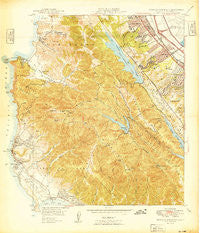 Montara Mountain California Historical topographic map, 1:24000 scale, 7.5 X 7.5 Minute, Year 1949