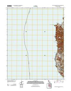 Montara Mountain OE W California Historical topographic map, 1:24000 scale, 7.5 X 7.5 Minute, Year 2012