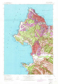 Monterey California Historical topographic map, 1:24000 scale, 7.5 X 7.5 Minute, Year 1947