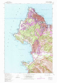 Monterey California Historical topographic map, 1:24000 scale, 7.5 X 7.5 Minute, Year 1947