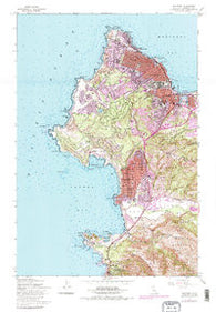 Monterey California Historical topographic map, 1:24000 scale, 7.5 X 7.5 Minute, Year 1947