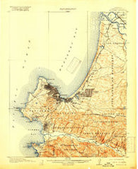 Monterey California Historical topographic map, 1:62500 scale, 15 X 15 Minute, Year 1913