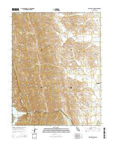 Monticello Dam California Current topographic map, 1:24000 scale, 7.5 X 7.5 Minute, Year 2015