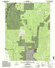 Moonlight Peak California Historical topographic map, 1:24000 scale, 7.5 X 7.5 Minute, Year 1994