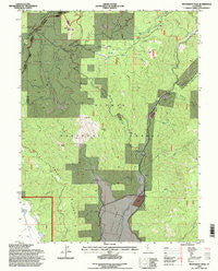Moonlight Peak California Historical topographic map, 1:24000 scale, 7.5 X 7.5 Minute, Year 1994