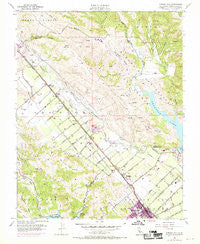 Morgan Hill California Historical topographic map, 1:24000 scale, 7.5 X 7.5 Minute, Year 1955
