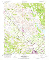 Morgan Hill California Historical topographic map, 1:24000 scale, 7.5 X 7.5 Minute, Year 1955