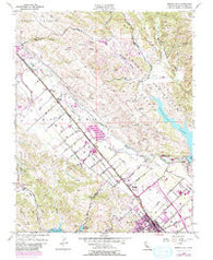 Morgan Hill California Historical topographic map, 1:24000 scale, 7.5 X 7.5 Minute, Year 1955
