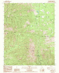 Moses Mtn California Historical topographic map, 1:24000 scale, 7.5 X 7.5 Minute, Year 1988