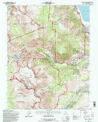 Mount Dana California Historical topographic map, 1:24000 scale, 7.5 X 7.5 Minute, Year 1994