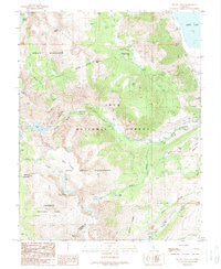 Mount Dana California Historical topographic map, 1:24000 scale, 7.5 X 7.5 Minute, Year 1988