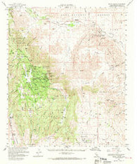 Mount Laguna California Historical topographic map, 1:62500 scale, 15 X 15 Minute, Year 1960
