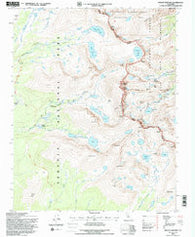 Mount Whitney California Historical topographic map, 1:24000 scale, 7.5 X 7.5 Minute, Year 1994