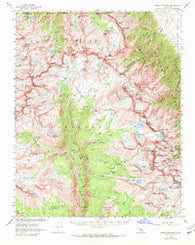Mount Whitney California Historical topographic map, 1:62500 scale, 15 X 15 Minute, Year 1967