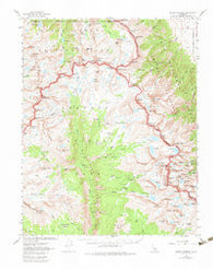 Mount Whitney California Historical topographic map, 1:62500 scale, 15 X 15 Minute, Year 1967