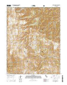 Mount Barcroft California Current topographic map, 1:24000 scale, 7.5 X 7.5 Minute, Year 2015