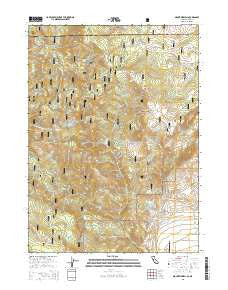 Mount Bidwell California Current topographic map, 1:24000 scale, 7.5 X 7.5 Minute, Year 2015