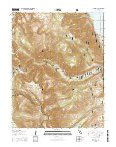 Mount Dana California Current topographic map, 1:24000 scale, 7.5 X 7.5 Minute, Year 2015