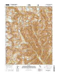 Mount Goddard California Current topographic map, 1:24000 scale, 7.5 X 7.5 Minute, Year 2015