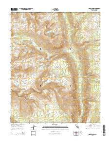 Mount Kaweah California Current topographic map, 1:24000 scale, 7.5 X 7.5 Minute, Year 2015