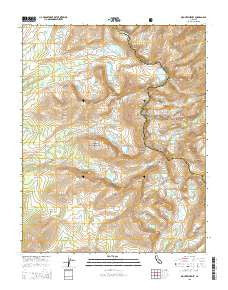 Mount Whitney California Current topographic map, 1:24000 scale, 7.5 X 7.5 Minute, Year 2015