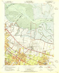Mountain View California Historical topographic map, 1:24000 scale, 7.5 X 7.5 Minute, Year 1953