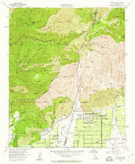 Mt. Baldy California Historical topographic map, 1:24000 scale, 7.5 X 7.5 Minute, Year 1954