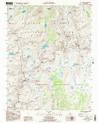 Mt. Brewer California Historical topographic map, 1:24000 scale, 7.5 X 7.5 Minute, Year 1993