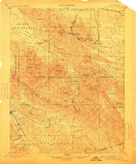 Mt. Diablo California Historical topographic map, 1:62500 scale, 15 X 15 Minute, Year 1898