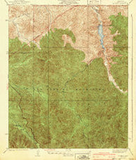 Mt. Emma California Historical topographic map, 1:24000 scale, 7.5 X 7.5 Minute, Year 1940