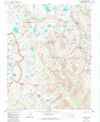 Mt. Goddard California Historical topographic map, 1:24000 scale, 7.5 X 7.5 Minute, Year 1983