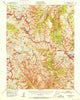 Mt. Goddard California Historical topographic map, 1:62500 scale, 15 X 15 Minute, Year 1952
